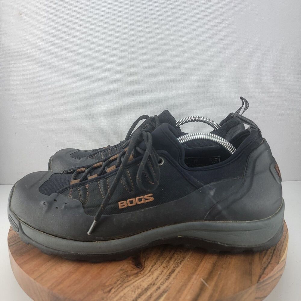 Bogs Mens Size 11 Black Osmosis Elemental Comfort Waterproof Lace Up Shoes